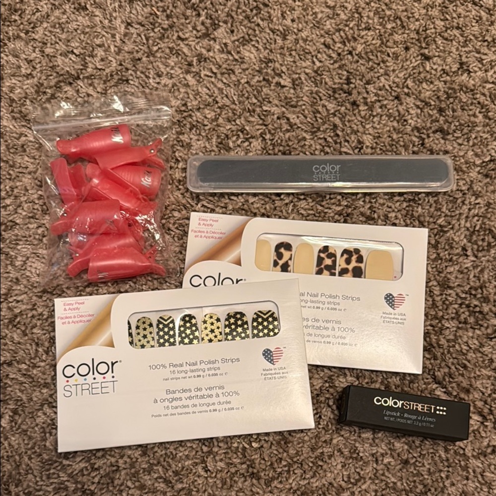 Color Street Nail Strips and Lip Color